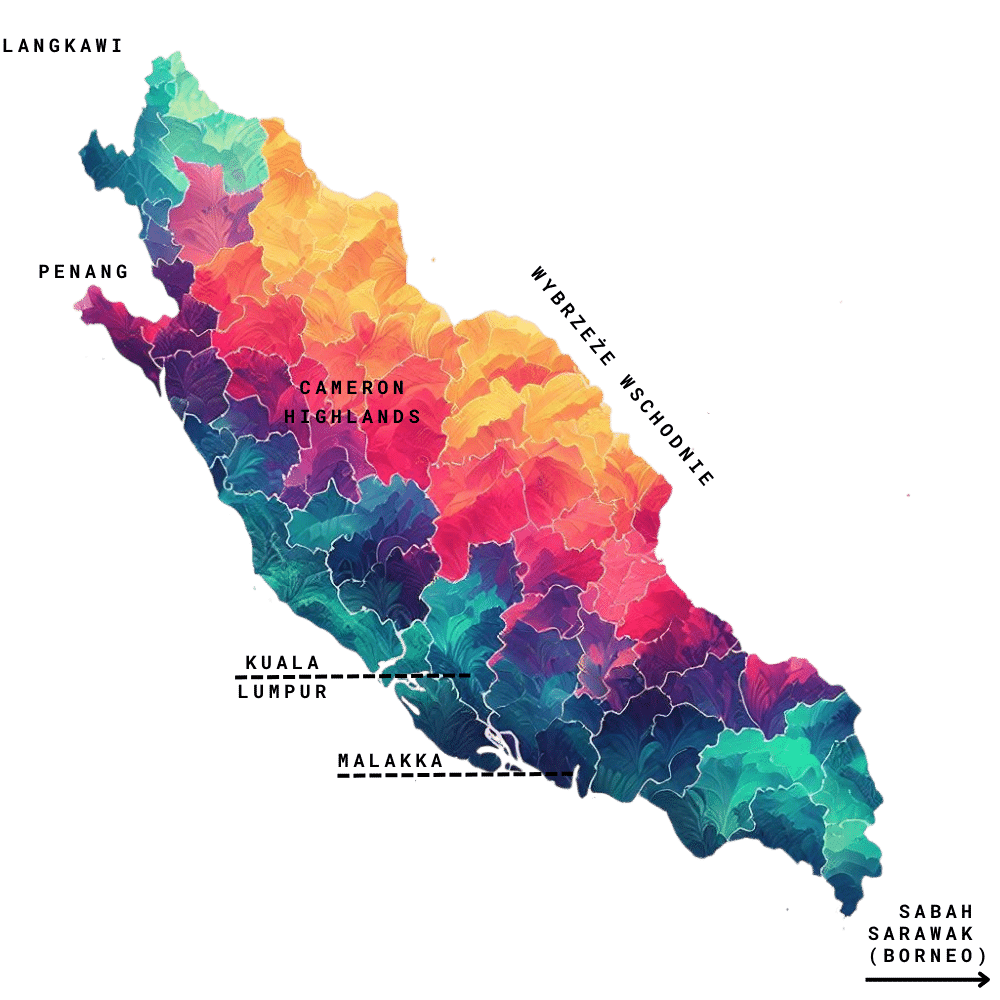 Malezja mapa
